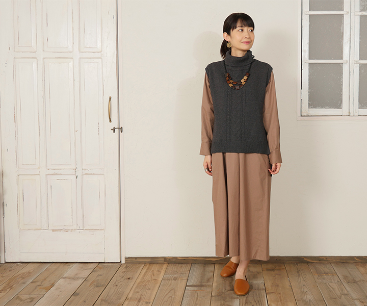 ニットとストライプで遊ぶ一週間コーデ｜マライカ公式通販｜エスニック