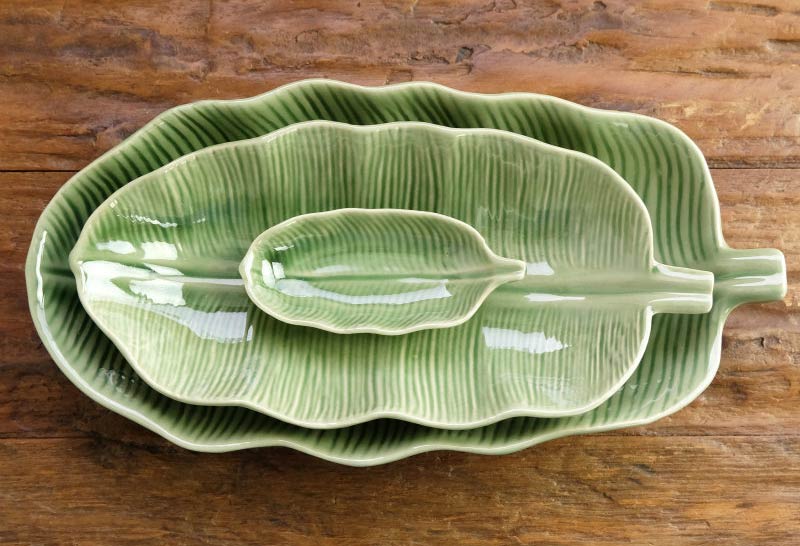 タイの民芸品 リーフ皿 マライカ