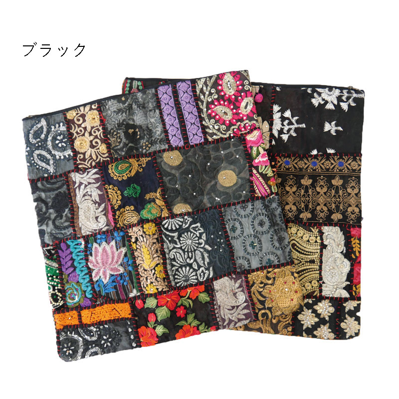 刺繍パッチワーククッションカバー｜マライカ公式通販