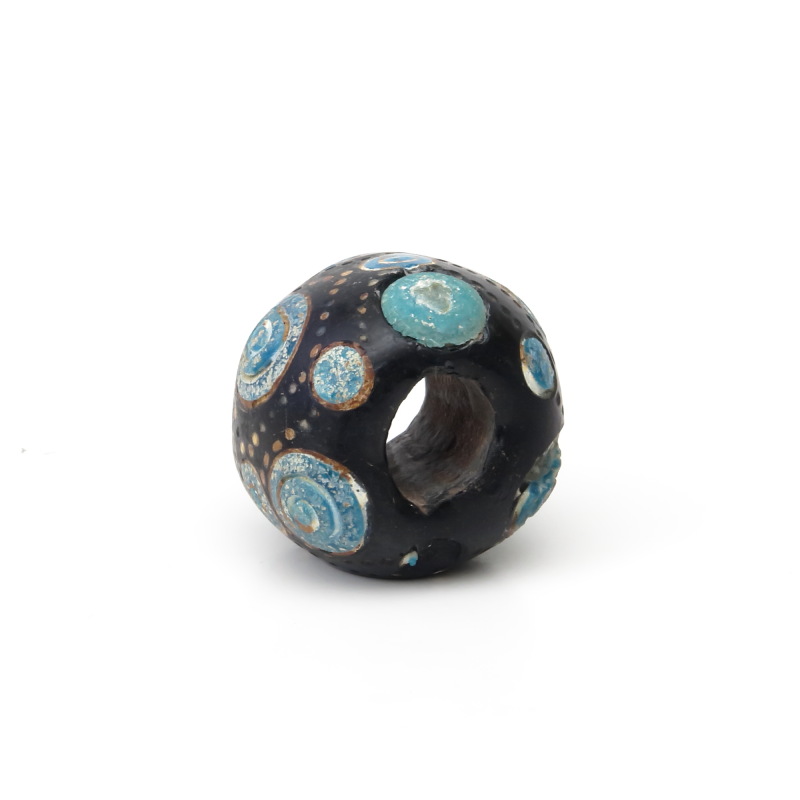 耐熱 二層 足あとぐらす (M) 中国戦国玉【Ancient Chinese Eye beads】