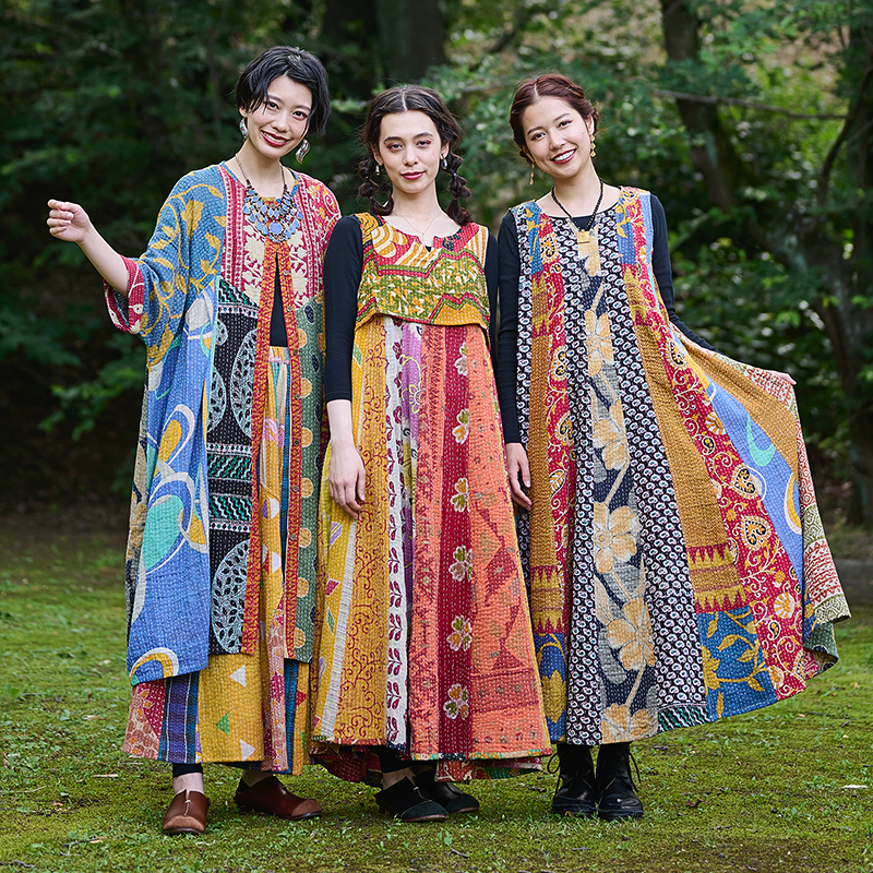 薄手コットングドゥリーロングコート ｜マライカ公式通販