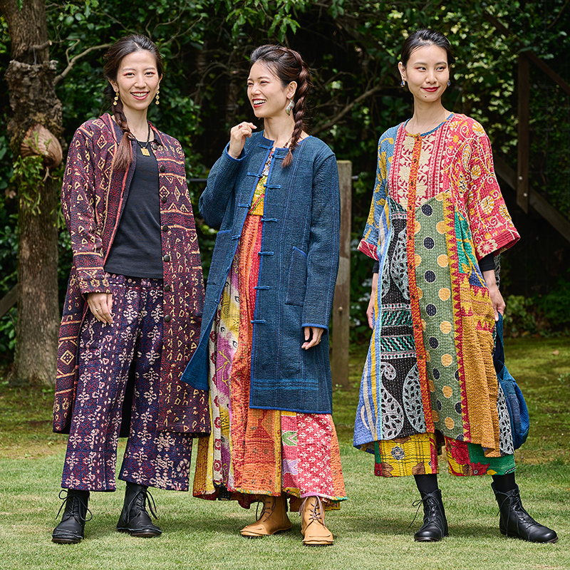 薄手コットングドゥリーロングコート ｜マライカ公式通販