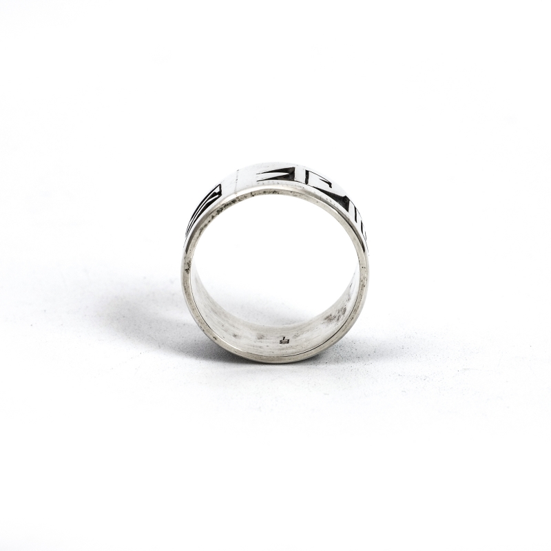 HOPI Berra Tawahongva オーバーレイ リング　21号 Hopi Berra Tawahongva Overlay Ring - 練馬のインディアンジュエリー