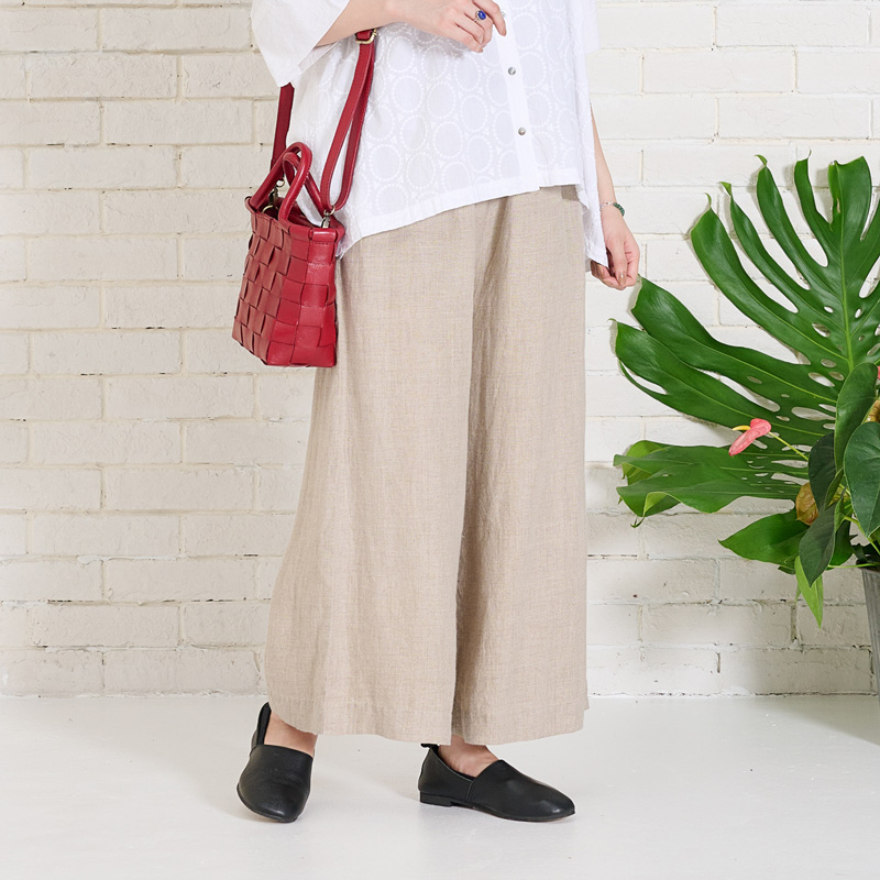 リネンコットンワイドパンツ｜マライカ公式通販