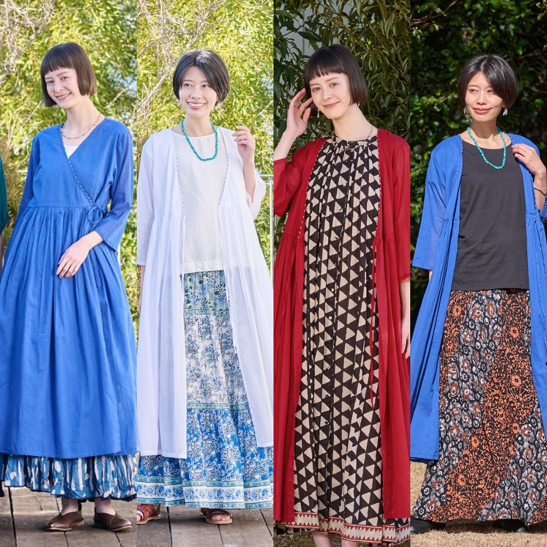 NEW ビーズ付きのカシュクールワンピースとプルオーバー