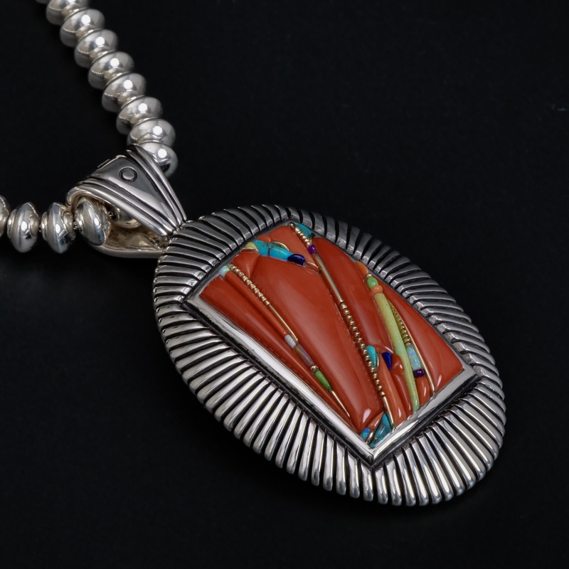 マライカ　インレイペンダントヘッド コレクションアイテム】レイモンド＆マリーヤジー キングマン×14