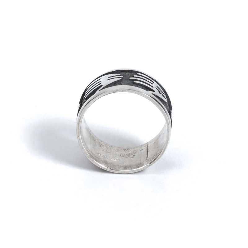 ホピ「Willis Humeyestewa」オーバーレイ シルバー リング 指輪 ホピ「Willis Humeyestewa」オーバーレイ シルバー リング 指輪