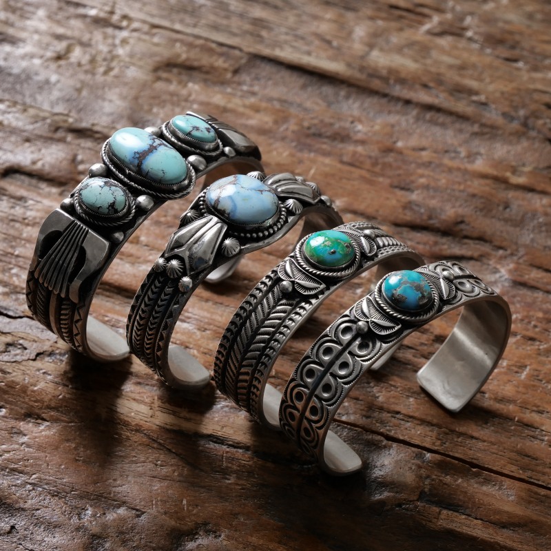 インディアンジュエリー／ナバホターコイズバングル／リックマルチネス