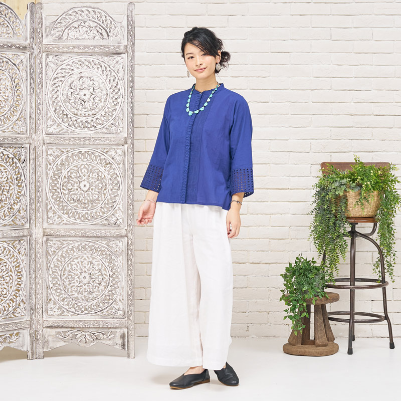 intoca リネンワイドパンツ　1 未使用 パンツ リネンライク ワイドパンツ レディース : ZOZOTOWN Yahoo