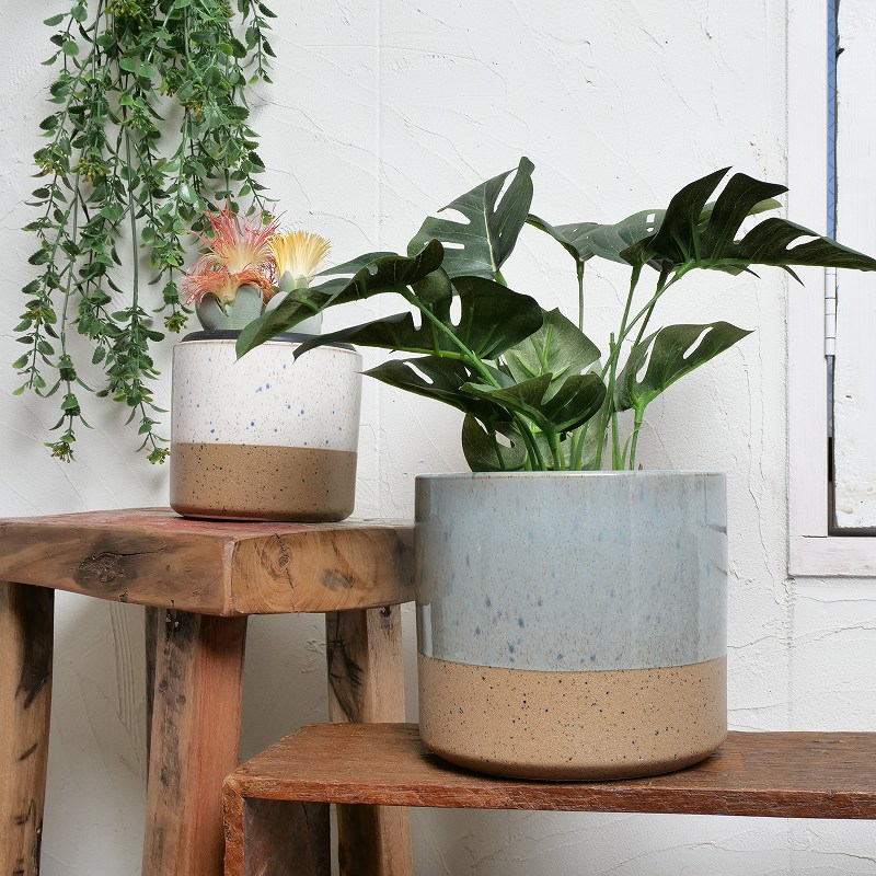 30%OFF ツートンセラミックプランター S 植木鉢｜マライカ公式通販
