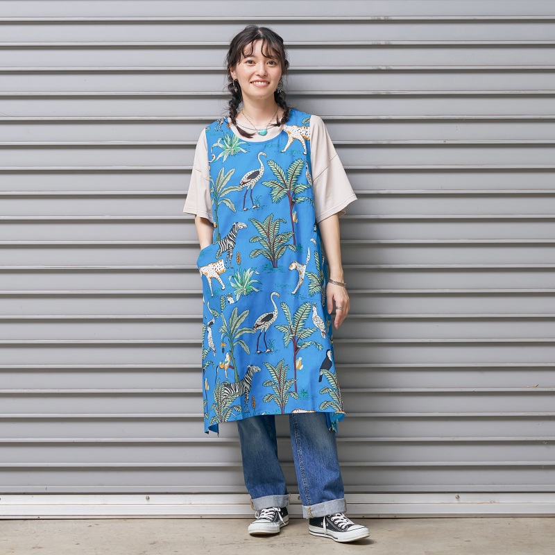 アソートプリントエプロンワンピース 【メール便可】｜マライカ公式通販