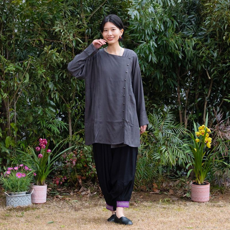 ザリ刺繍サルエルパンツ｜マライカ公式通販