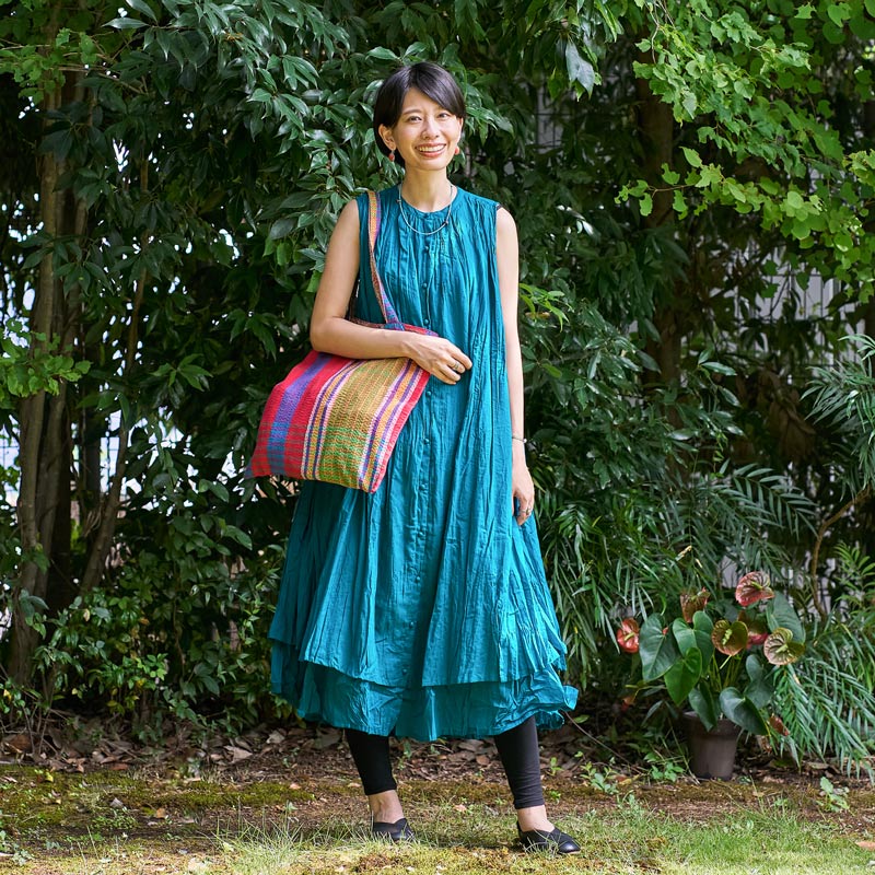 コットンレイヤーノースリーブワンピース 123cm｜マライカ公式通販