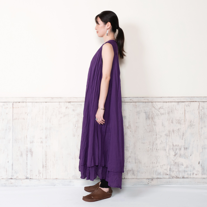 コットンレイヤーノースリーブワンピース 123cm｜マライカ公式通販