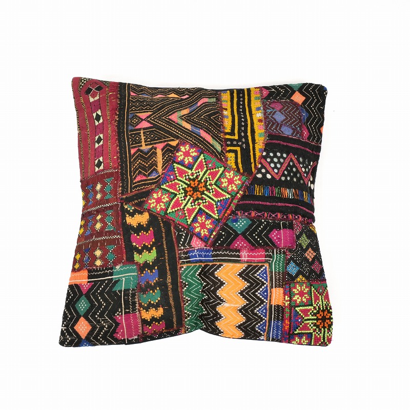 パキスタン刺繍古布クッションカバー【メール便可】｜マライカ