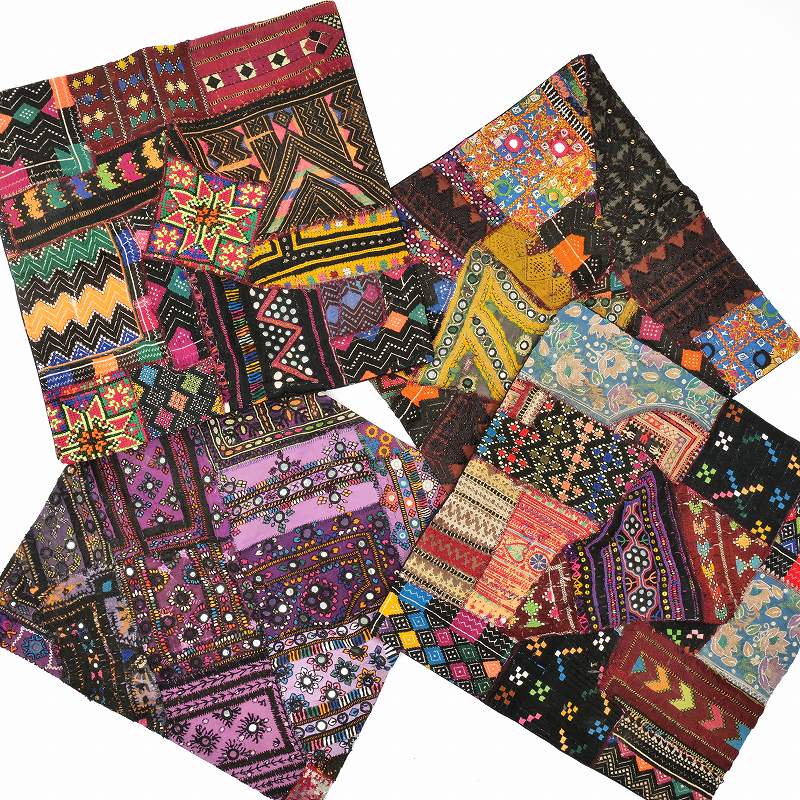 パキスタン刺繍古布クッションカバー【メール便可】｜マライカ