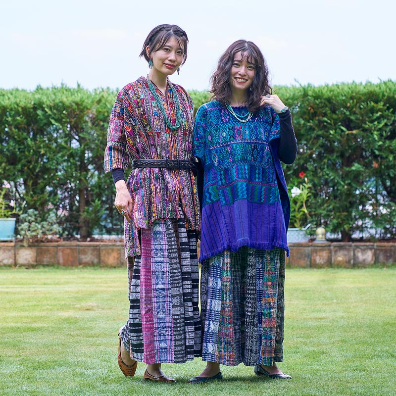ポンチョ グァテマラ 民族衣装 刺繍入り 手織り カラフル