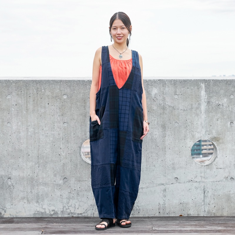 パッチワークサロペット｜マライカ公式通販