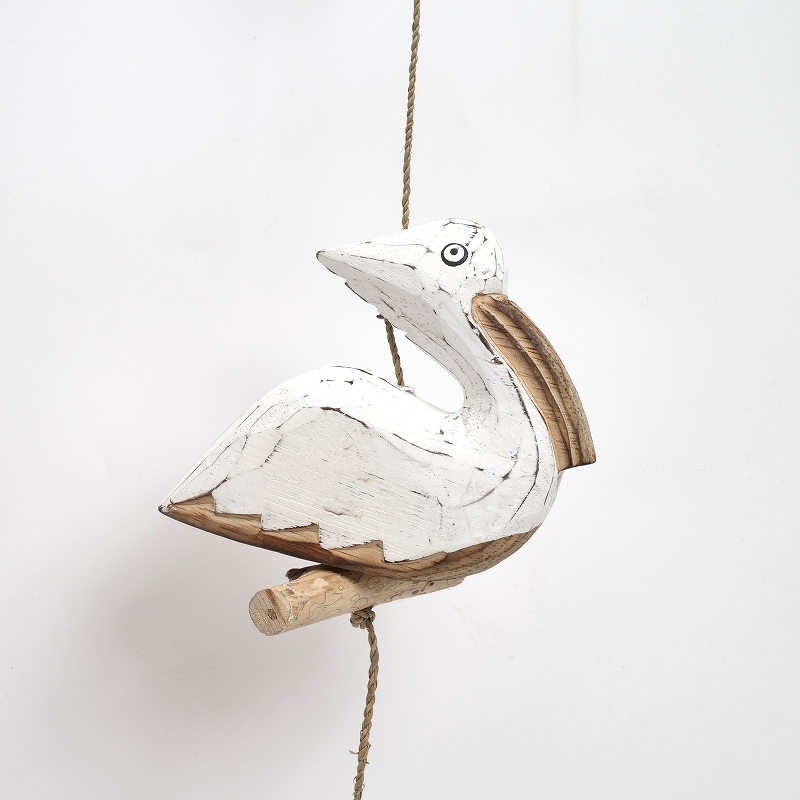 木製の鳥の彫刻 皇帝ペンギンのヒナ g-054 | Saezuri