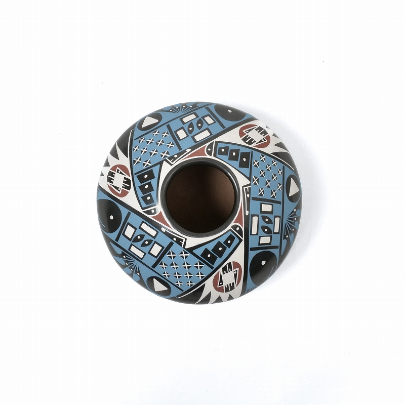 マタ・オルティス陶器 by Oscar Quezada Jr. 円盤型 壺｜マライカ公式通販