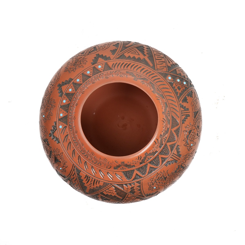ナバホ族 by T.Tom and L. Sam Navajo 特大 壺｜マライカ公式通販