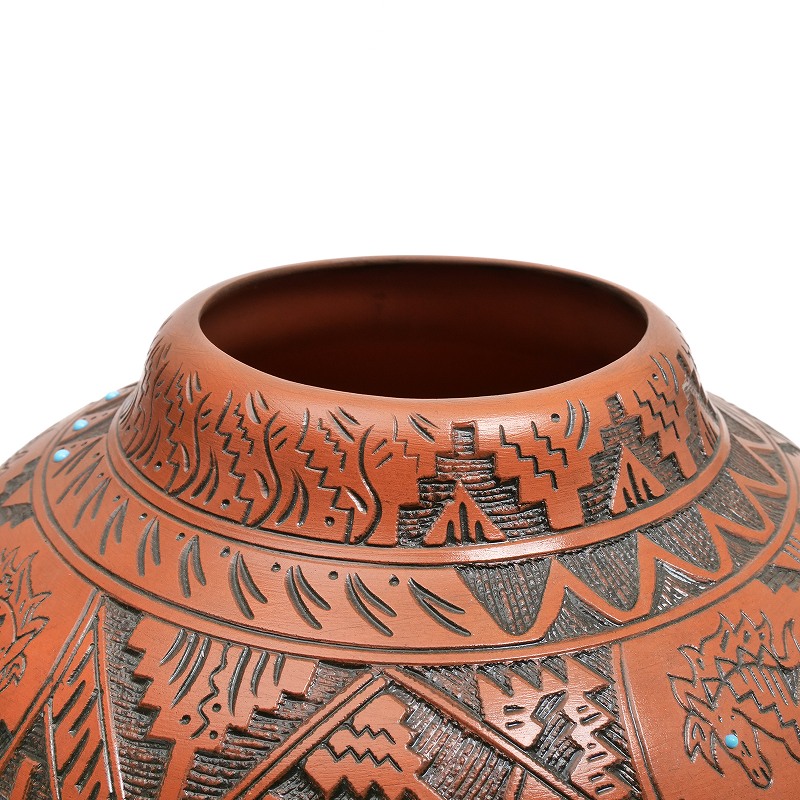 ナバホ族 by T.Tom and L. Sam Navajo 特大 壺｜マライカ公式通販