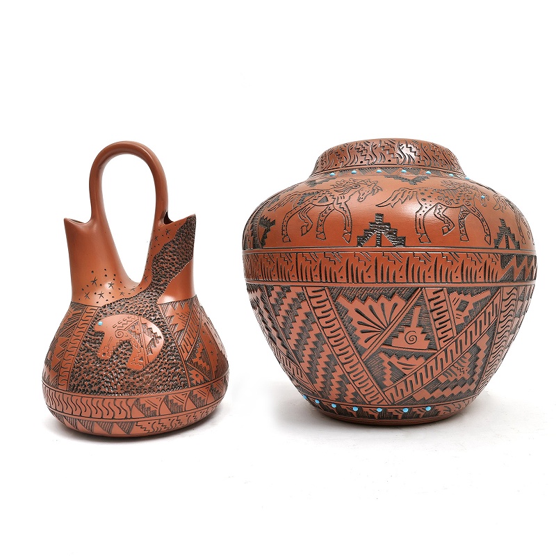 ナバホ族さま専用 ナバホ族 by T.Tom and L. Sam Navajo 特大 壺｜マライカ公式通販