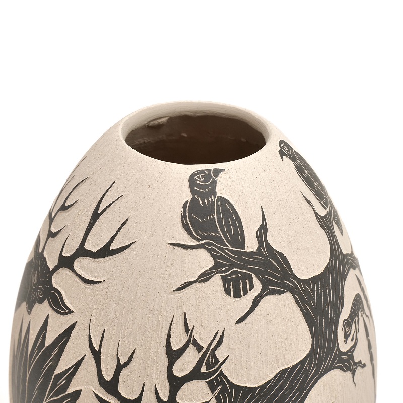陶器製卵型壷 木製ハンドル付き Tsumugi Hand-Turned Wooden Bowl (Hisago) – spoon & tamago