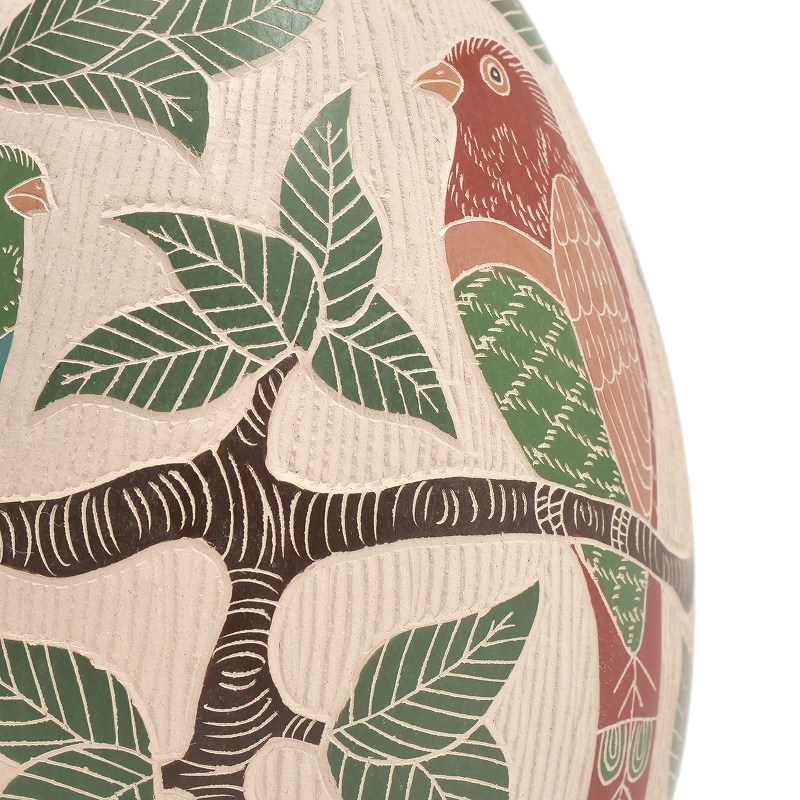 マタ・オルティス陶器 by Guadalupe melendez トリ 卵型 花瓶