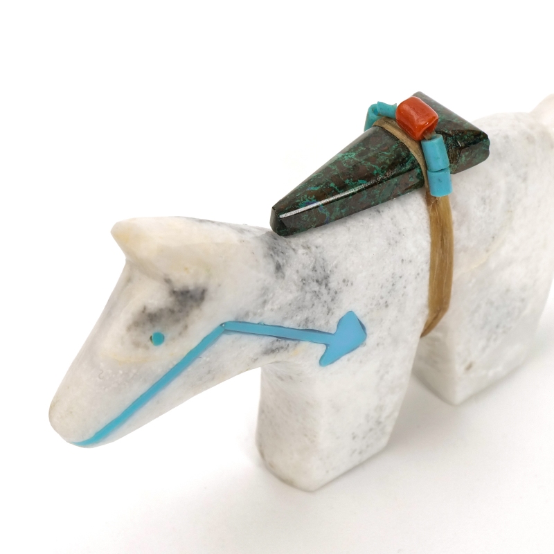 インディアンフェティッシュ 馬 ホワイト アーティストサイン入り