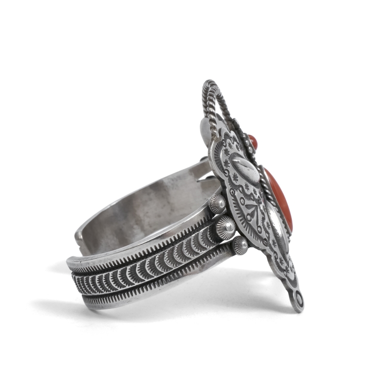 Herman Smith　ハーマンスミス　バングル　コーラル 132mm ハーマンスミス クラシックバタフライ×コーラル バングル