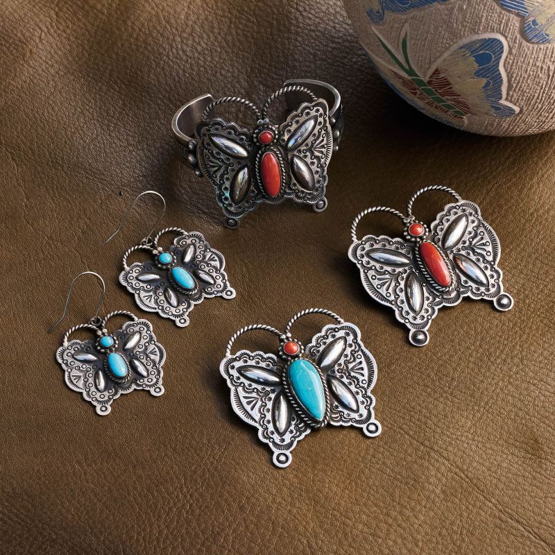 132mm ハーマンスミス クラシックバタフライ×コーラル バングル