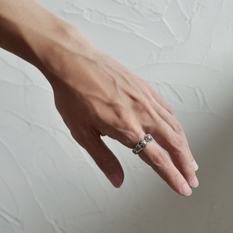 15号 サンシャインリーブス コンチョ×スタンプ リング｜マライカ公式通販