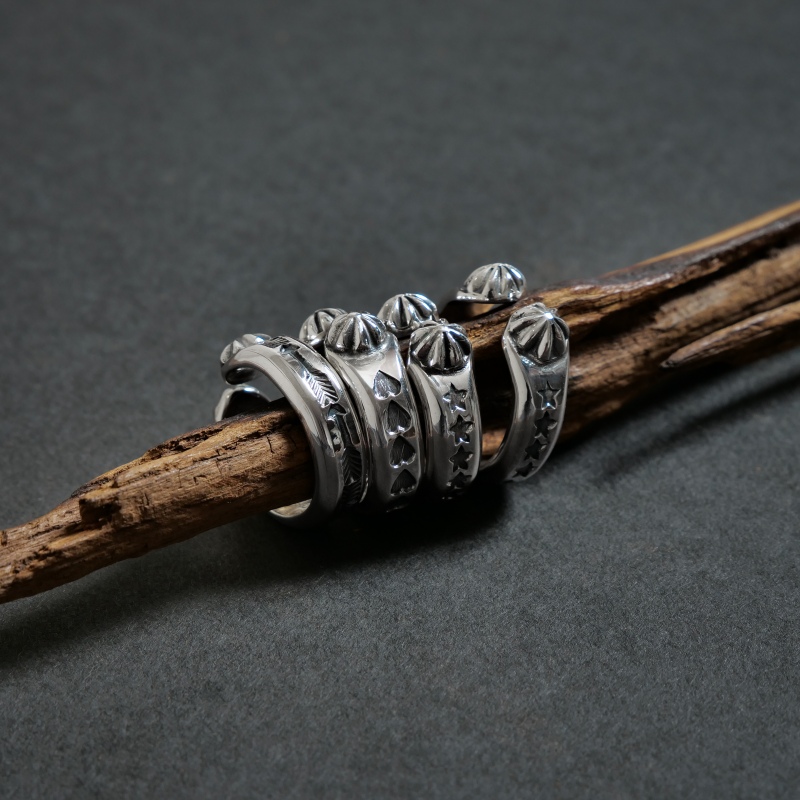 15号 サンシャインリーブス コンチョ×スタンプ リング｜マライカ公式通販