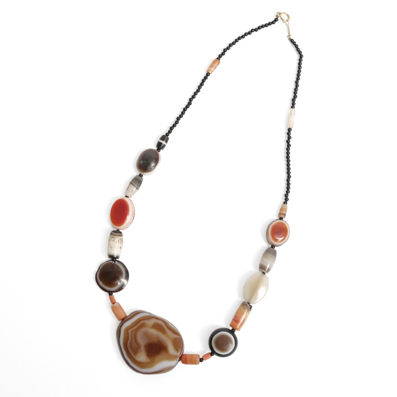 オールドアゲートビーズ一連 【Ancient Eye Agate beads（Luk mik