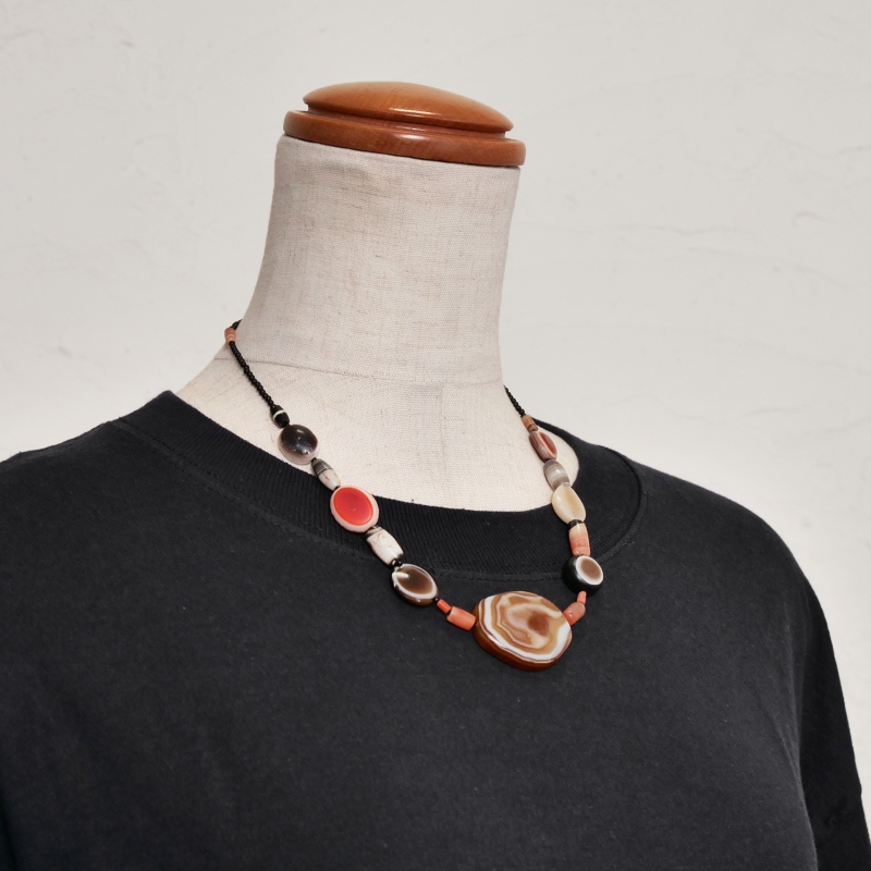 オールドアゲートビーズ一連 【Ancient Eye Agate beads（Luk mik