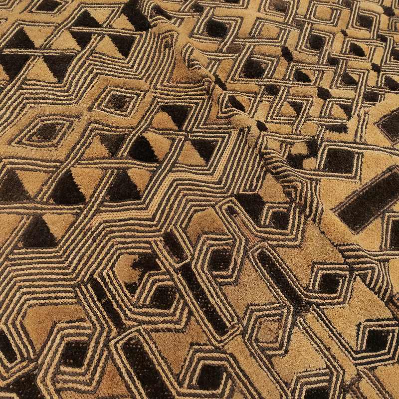 クバ王国 草ビロード 51cm×61cm ラフィア椰子布｜マライカ公式通販