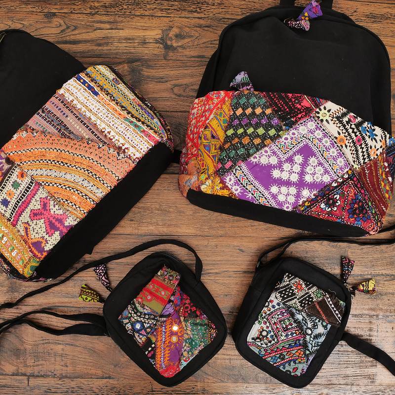 ★ 一点物 未使用 ★ アジア 少数民族 刺繍 古布 ショルダーバッグ ピンク モン族 刺繍 ショルダーバッグ : 旅空 tabisora foolsgold-web