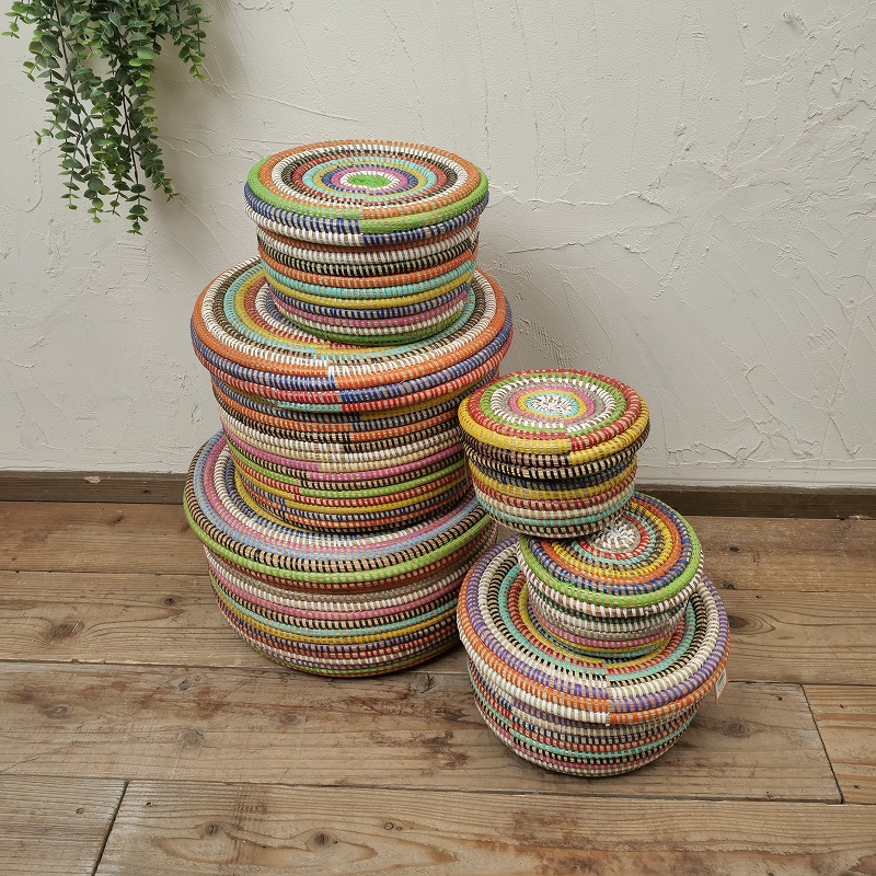 Re stock セネガルの手編みバスケット