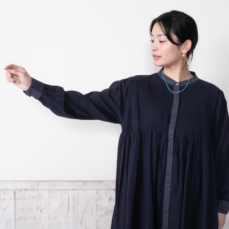 コットンハンドタックワンピース N｜マライカ公式通販
