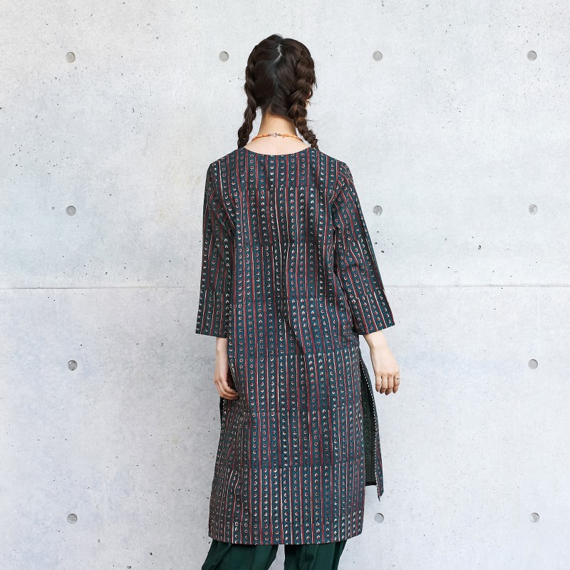 ブロックプリントパンジャビワンピース｜マライカ公式通販