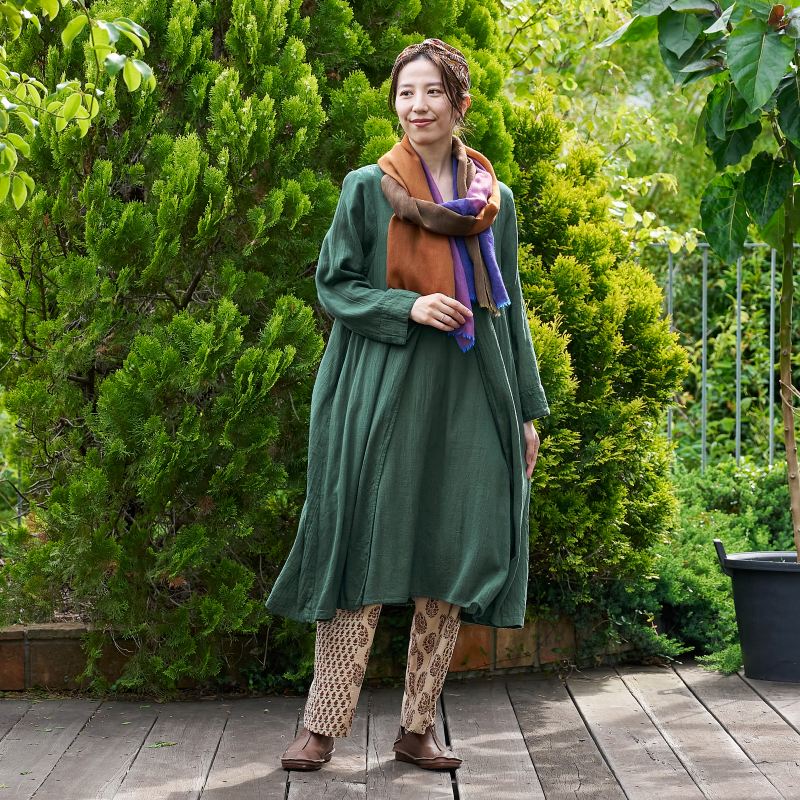 ダブルガーゼ無地レイヤーワンピース｜マライカ公式通販