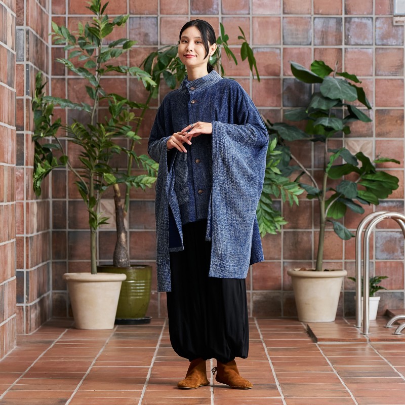 藍染コンビポンチョ｜マライカ公式通販