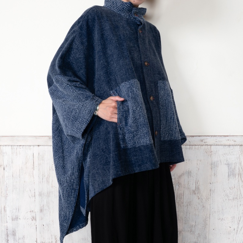 藍染コンビポンチョ｜マライカ公式通販