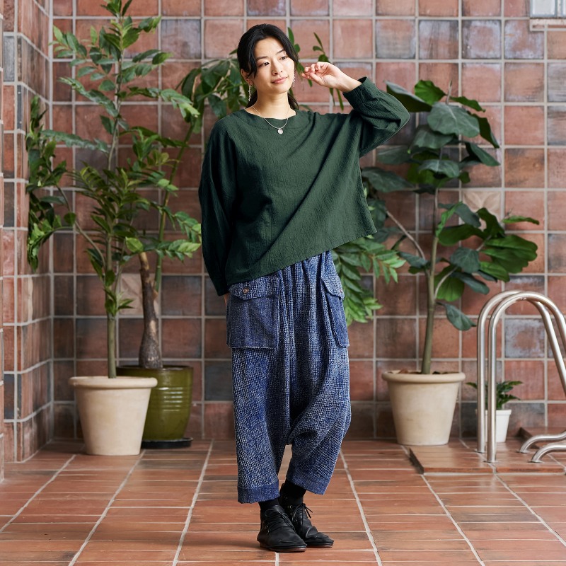藍染コンビパンツ｜マライカ公式通販