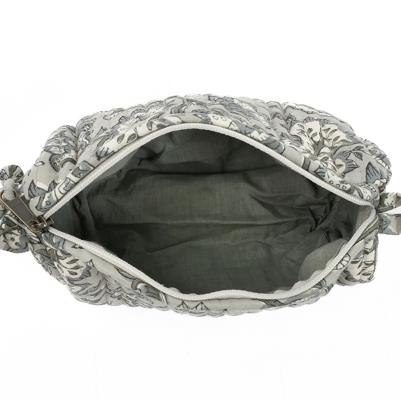 30%OFF ブロックプリントキルティングポーチS 【メール便可