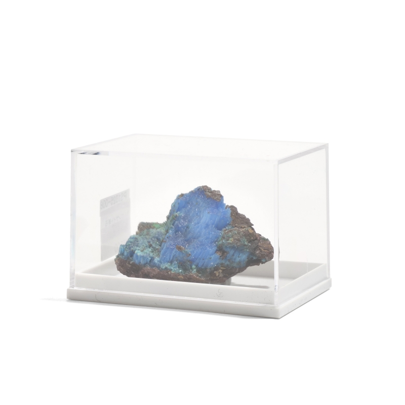 アメリカ・アリゾナ州プラネット鉱山 カルカンサイト原石〈ケース付き