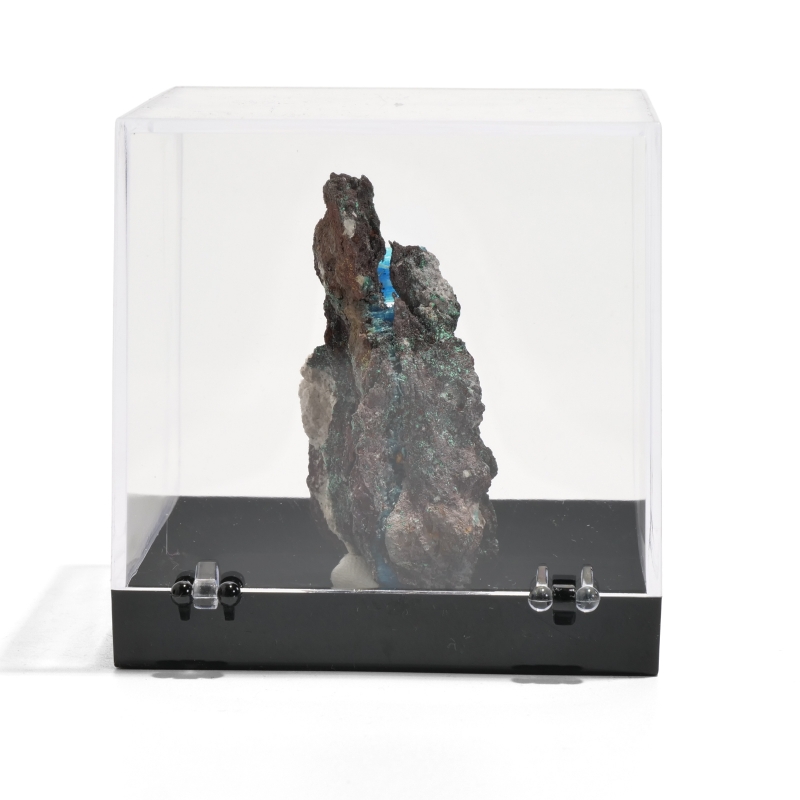 アメリカ・アリゾナ州プラネット鉱山 カルカンサイト原石〈ケース付き