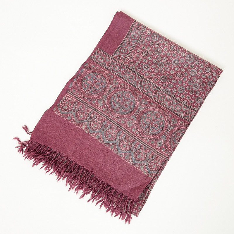 50%OFF Wツイルアジャラクプリントショール｜マライカ公式通販