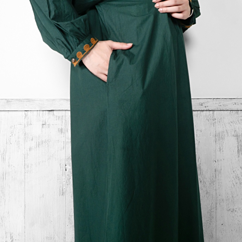 A1923【美品】フリーダ インドストライプバード刺繍ワンピース F 緑 鳥 花 A1923【美品】フリーダ インドストライプバード刺繍ワンピース F 緑 鳥